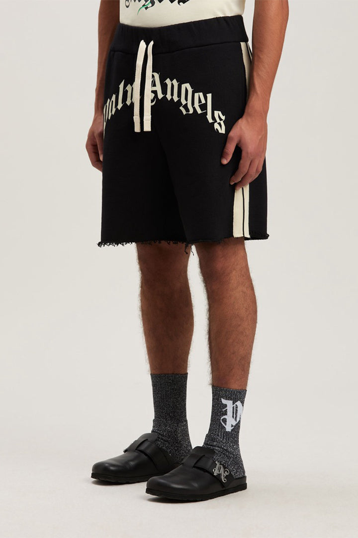 CURVED LOGO TRACK SWEATSHORTS