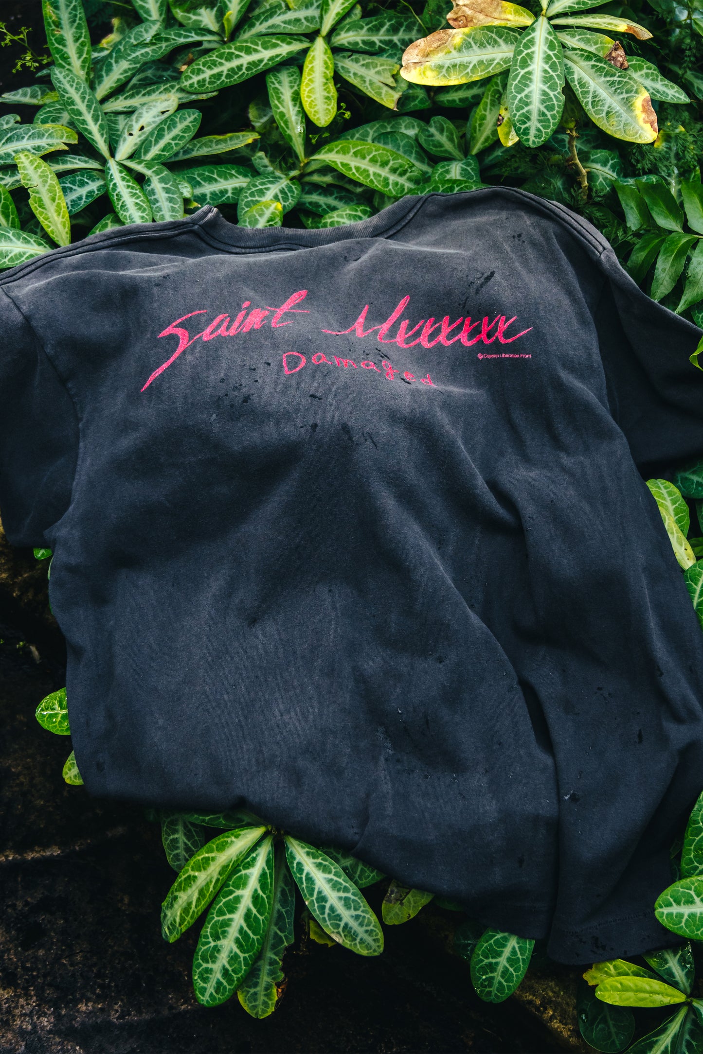 SS TEE/DAMAGED/BLACK