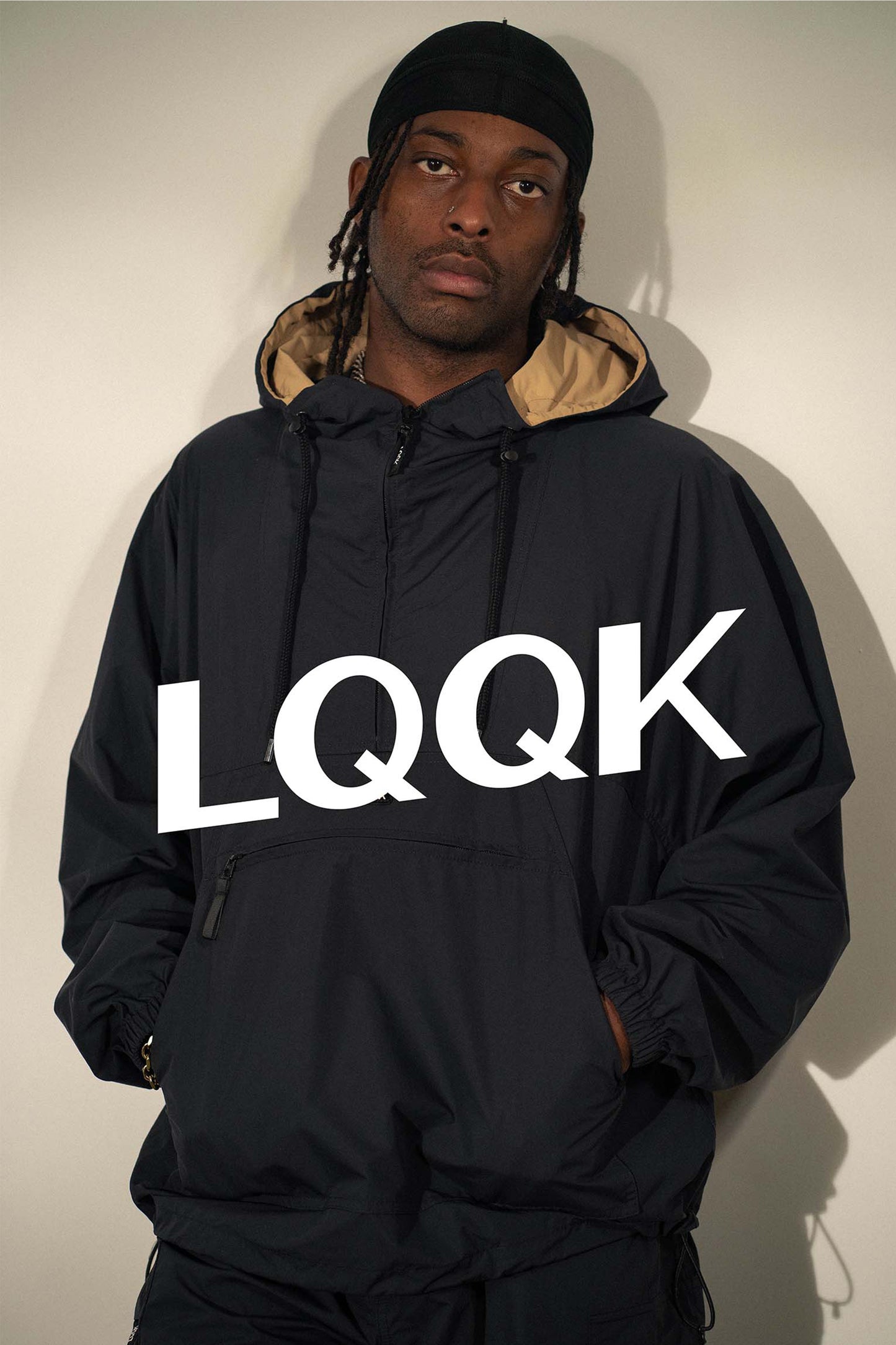 nylon anorak hoodie
