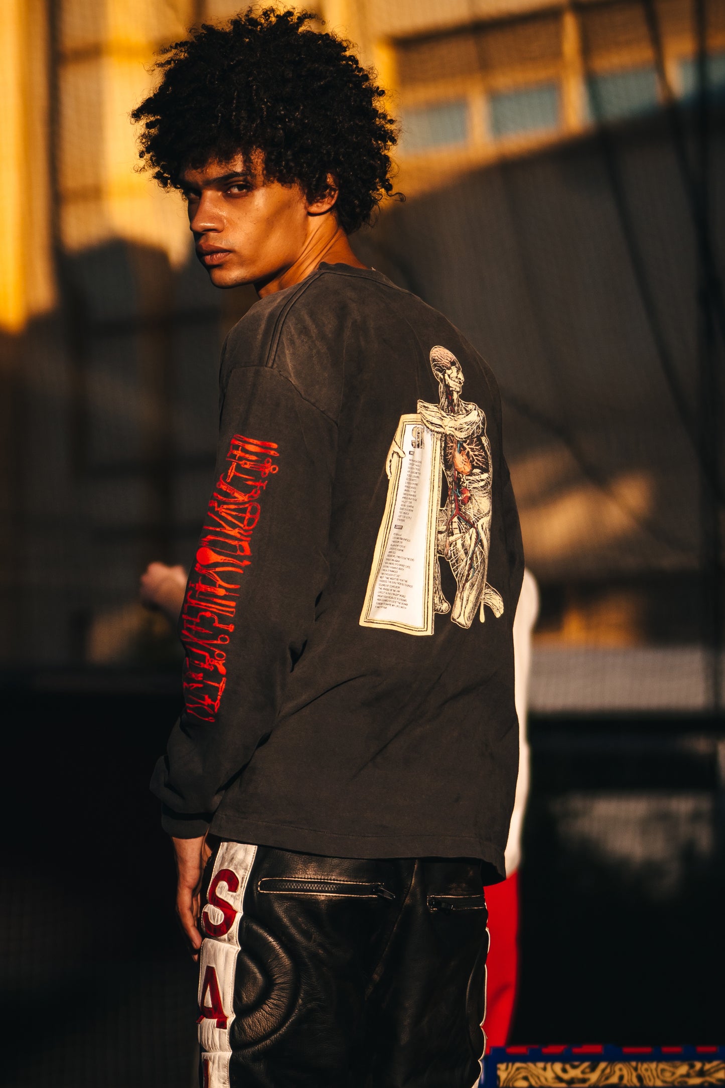 LS T-SHIRT/HEAD/BLACK