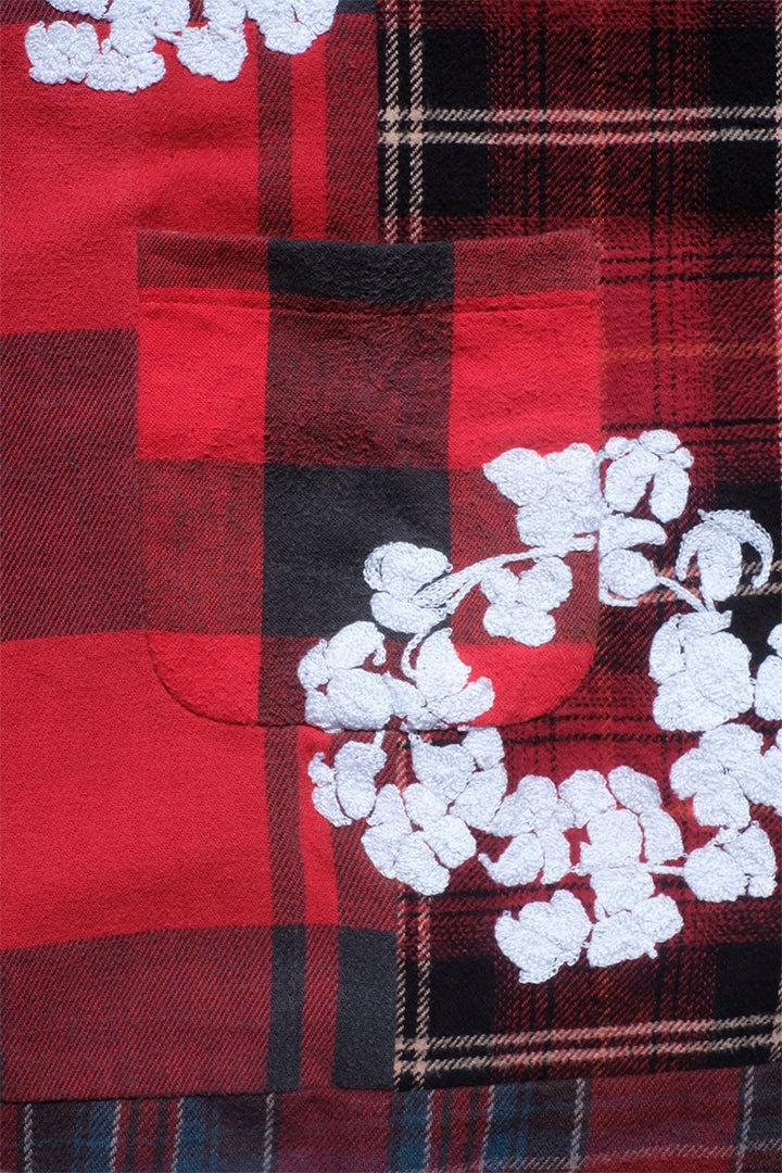 CHECK LS SHIRT/RED