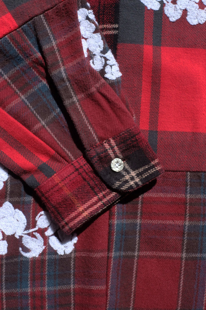 CHECK LS SHIRT/RED