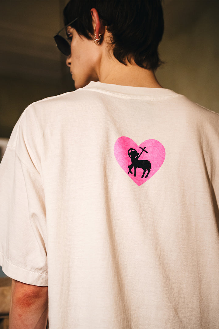 SS TEE/HEART SAINT/WHITE