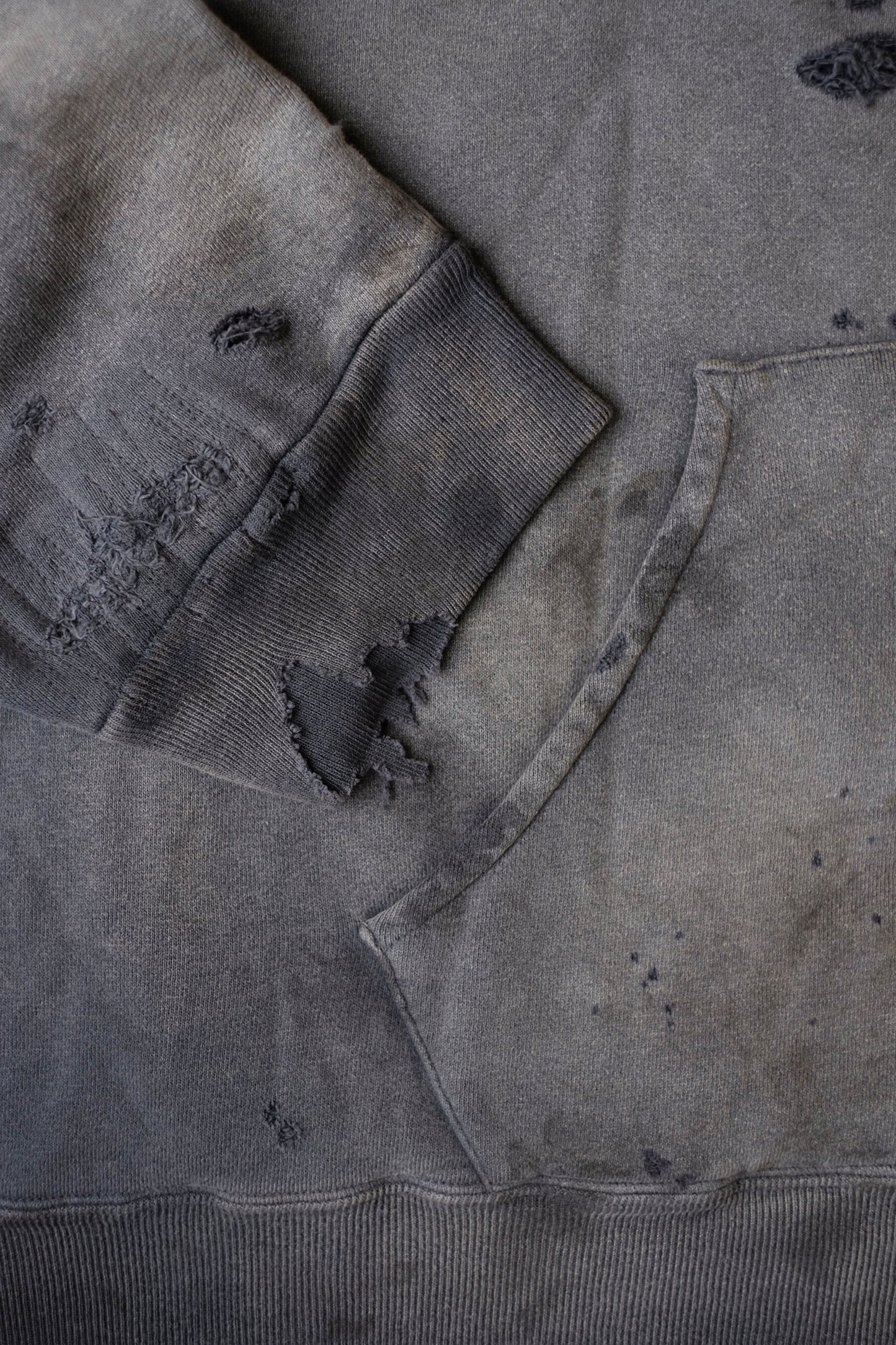 DOUBLE FACE HOODIE/BK