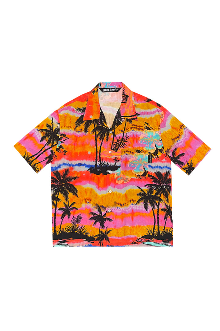 PSYCHEDELIC PALMS BOWLINGSHRT