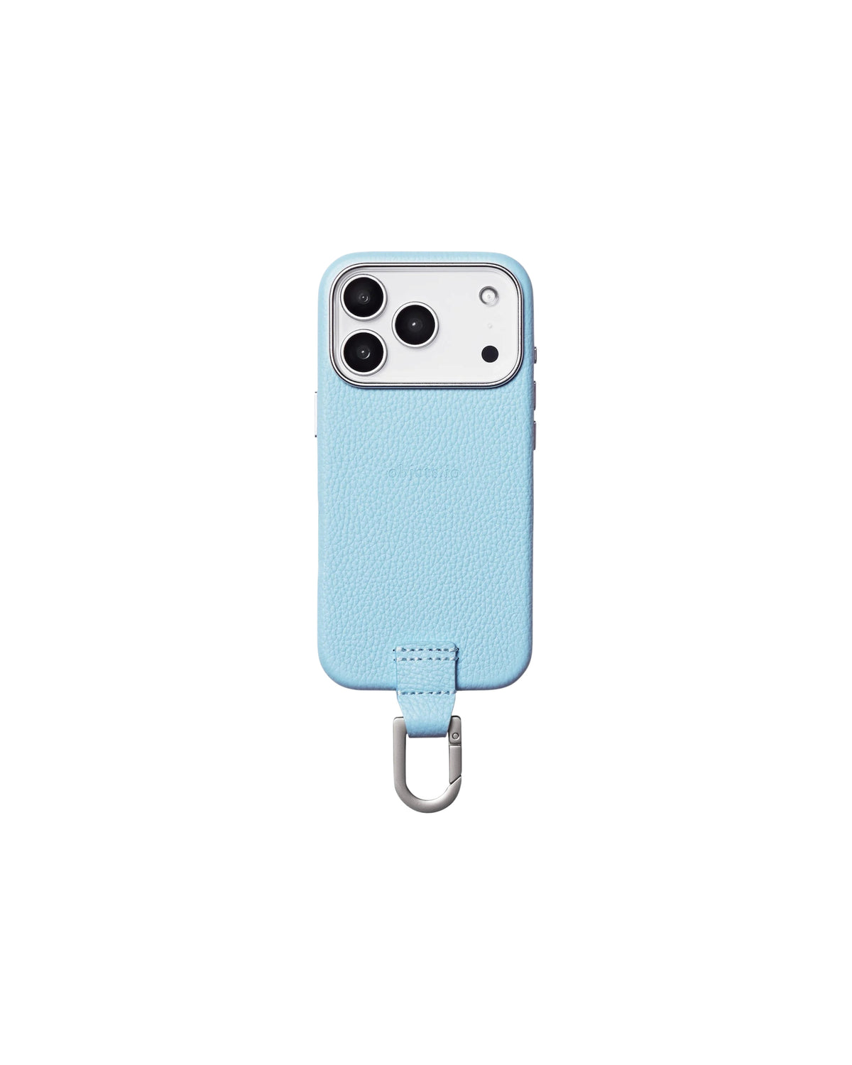 iPhone カラビナレザーケース / Light blue