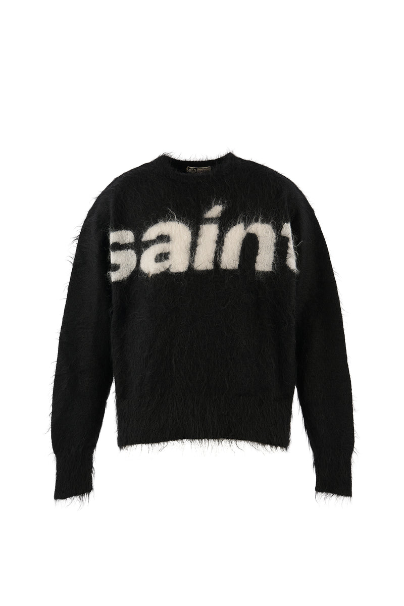MOHAIR CREW KNIT/SAINT/BLACK