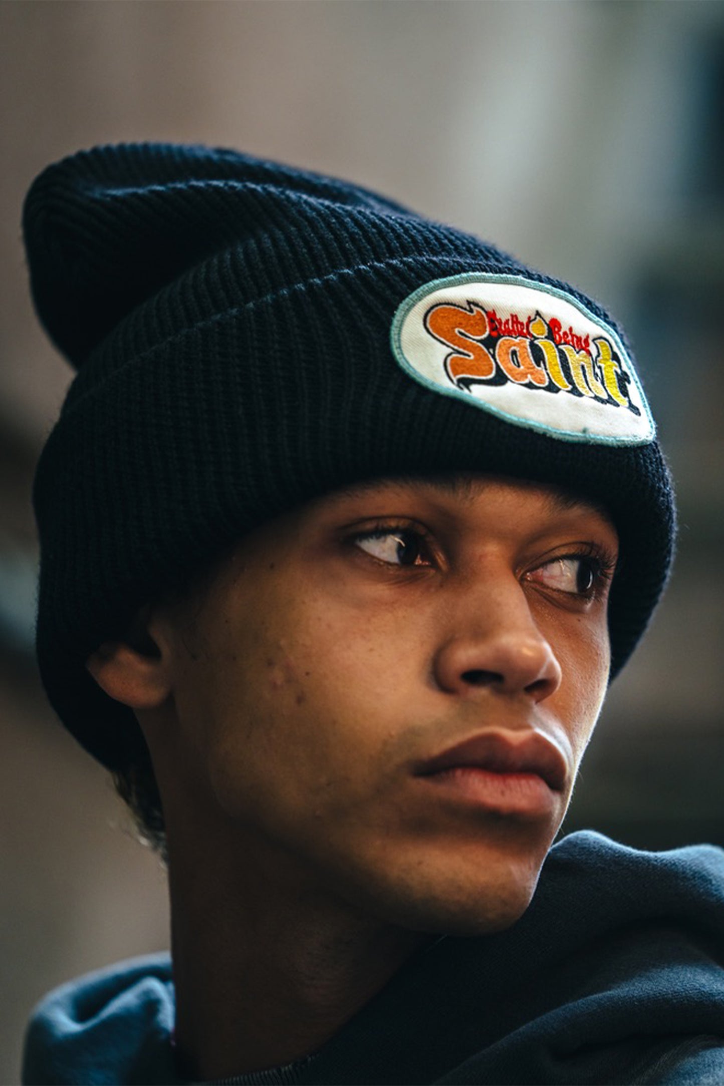 KNIT CAP/SAINT/BLACK