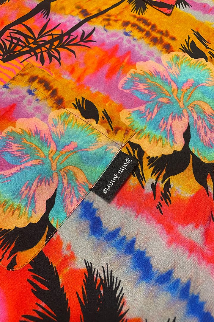 PSYCHEDELIC PALMS BOWLINGSHRT
