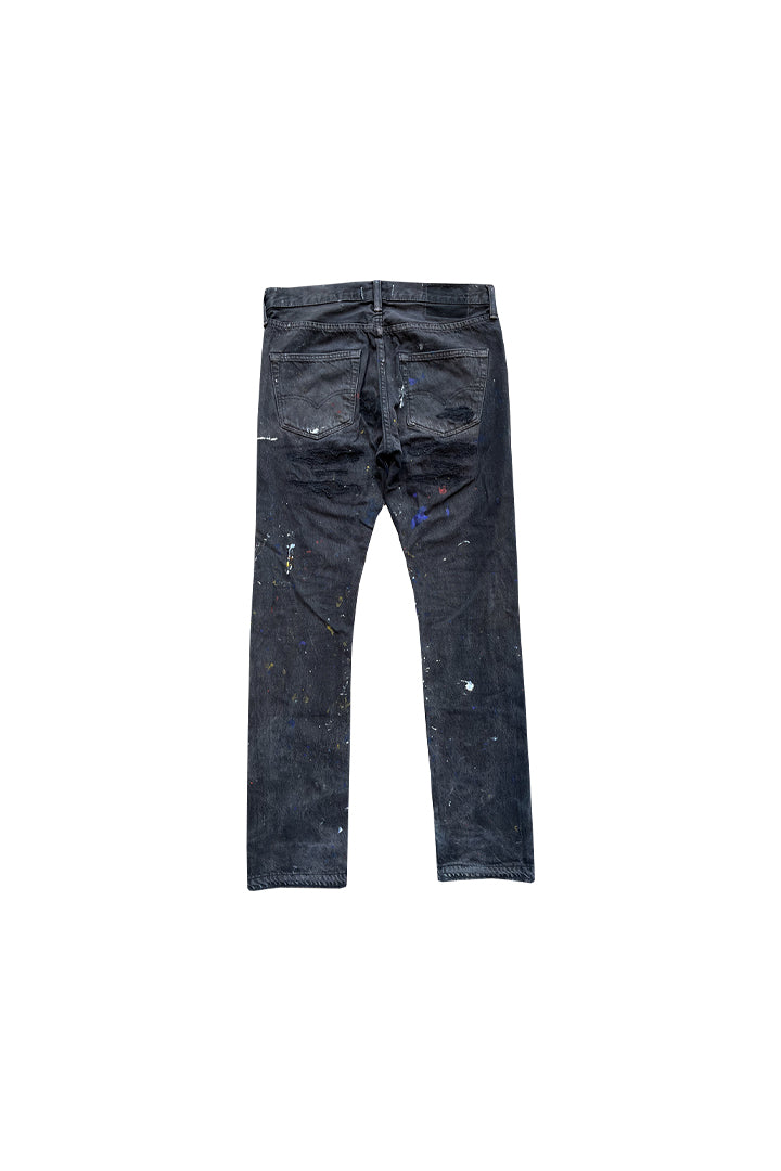 STITCH PAINT BLACK PANTS