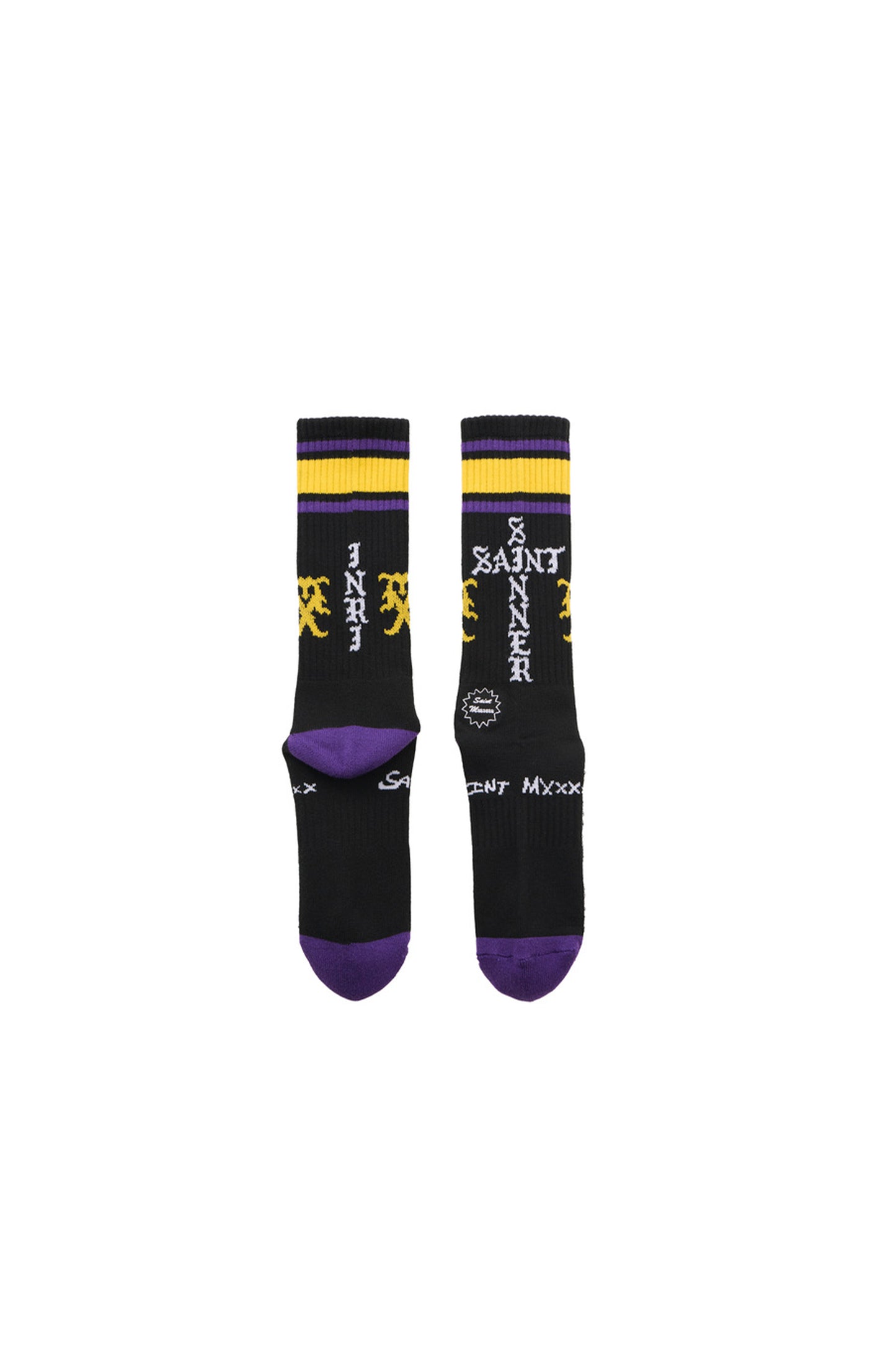 SOCKS/SINNER/BLACK+PURPLE
