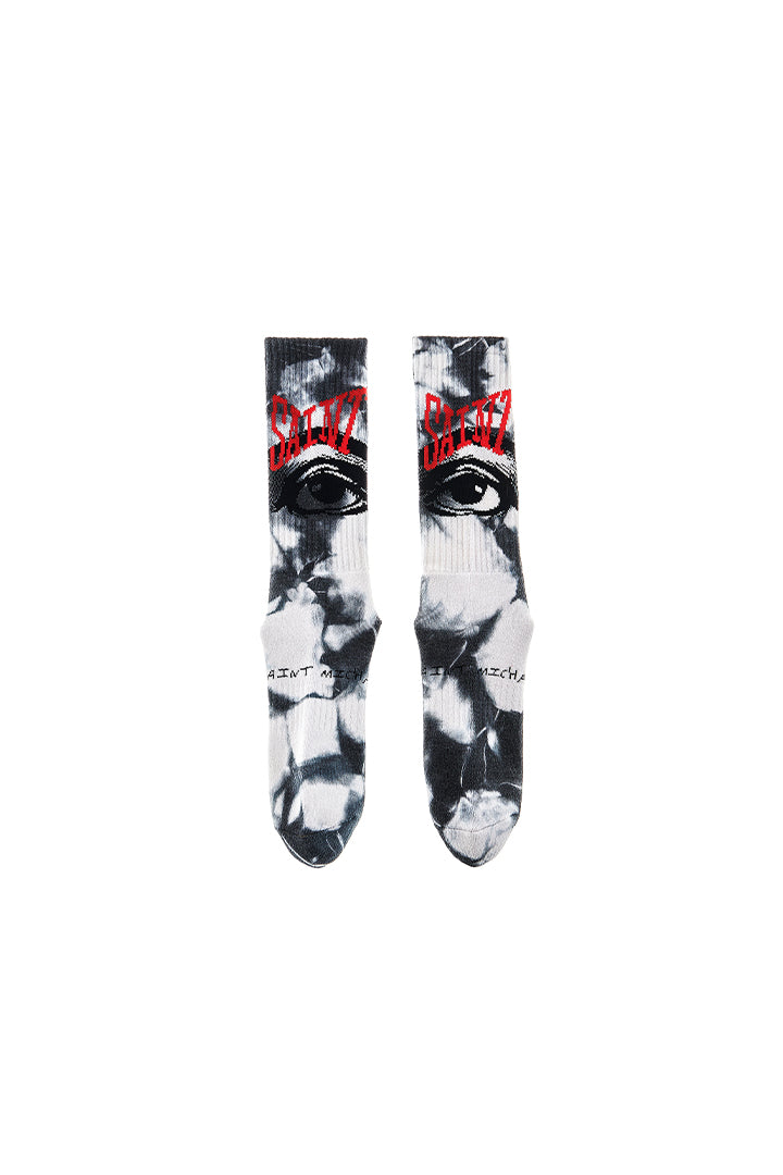 SOCKS/EYES/TIE DYE BLACK