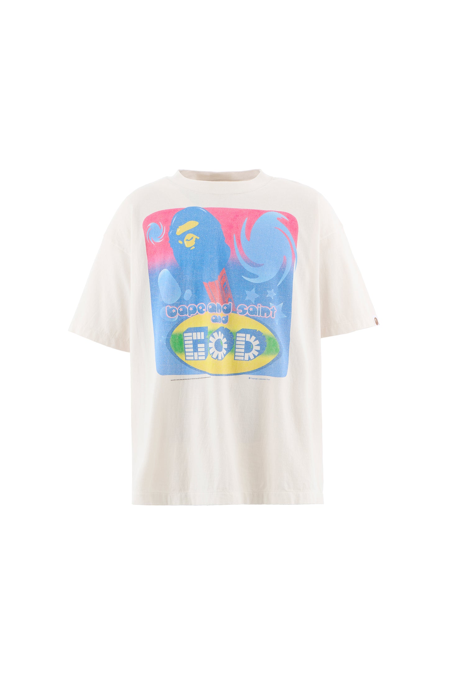 BAPE_SS TEE/GOD/ WHITE