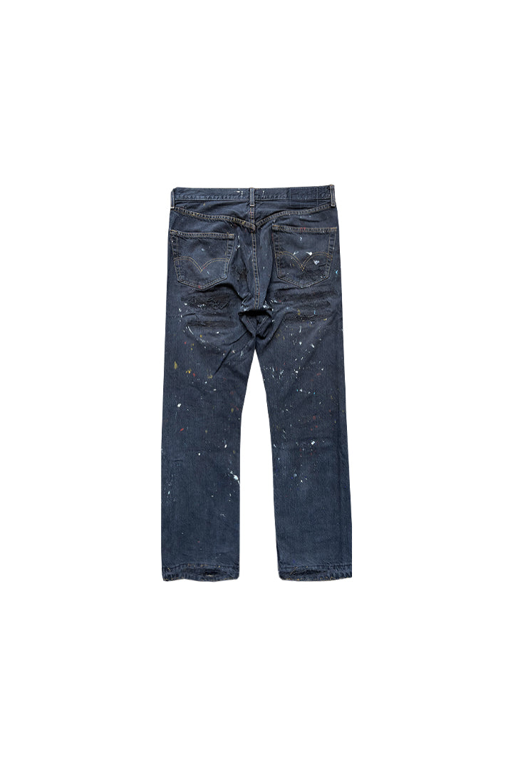 STITCH PAINT BLACK PANTS