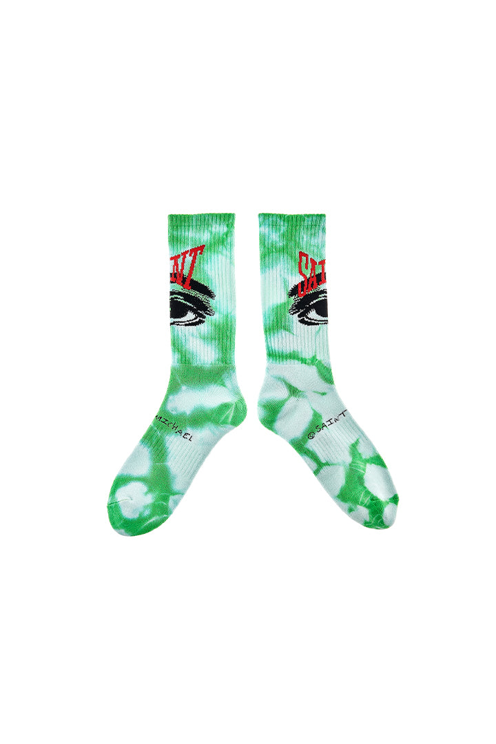 SOCKS/EYES/TIE DYE GREEN