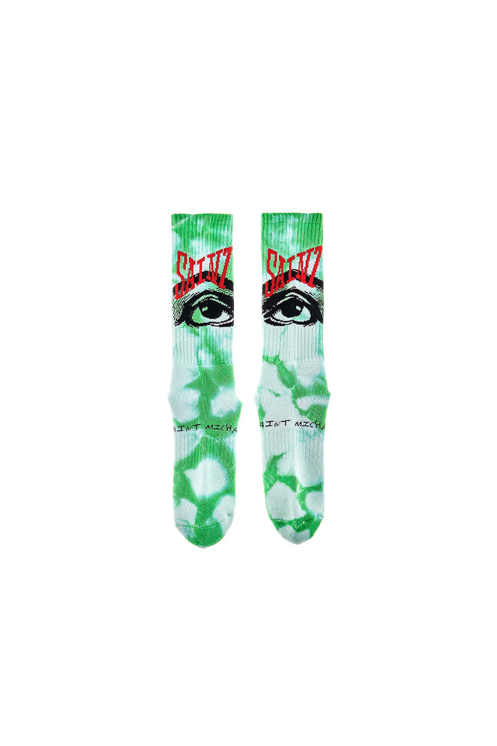 SOCKS/EYES/TIE DYE GREEN