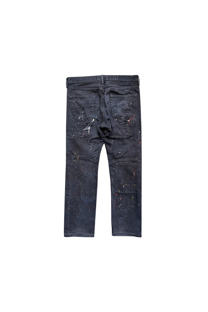 STITCH PAINT BLACK PANTS
