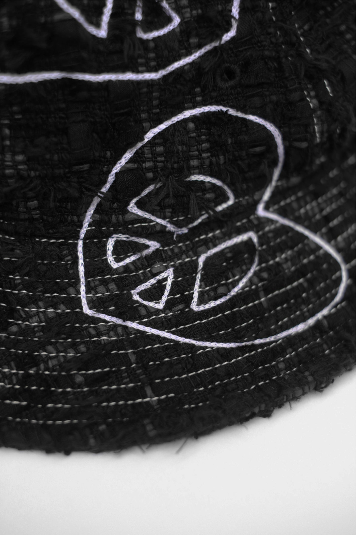 TWEED BUCKET HAT/BLK