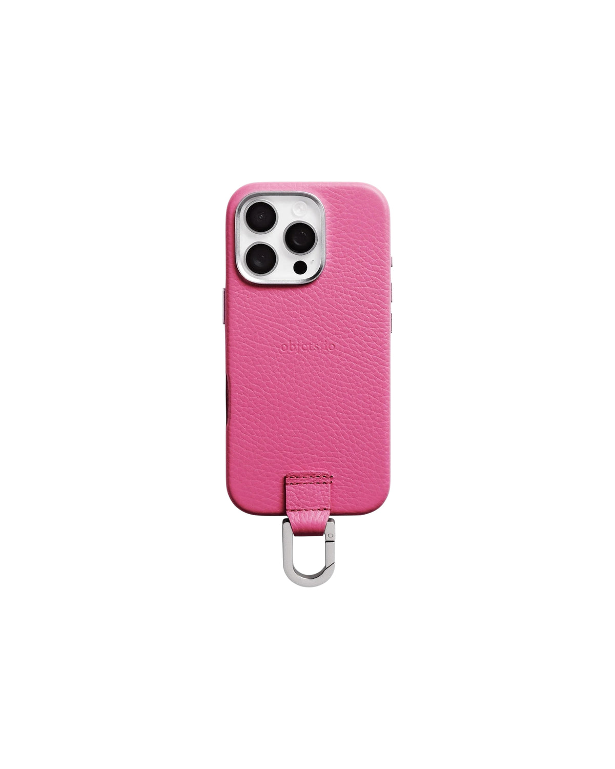 iPhone カラビナレザーケース / Shocking Pink