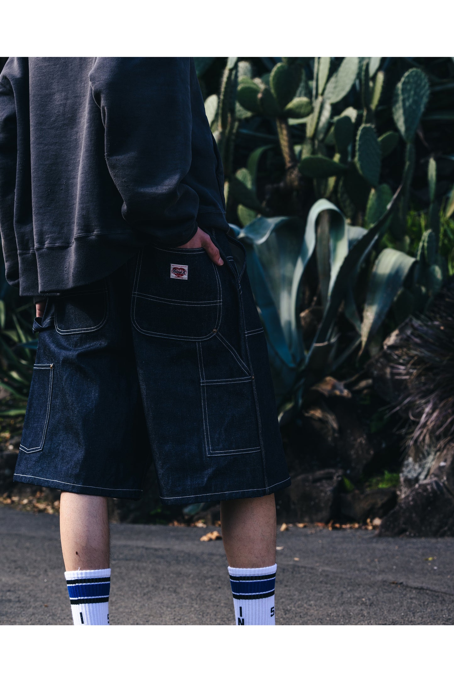 DOUBLE KNEE SHORTS/RIGID/BLU