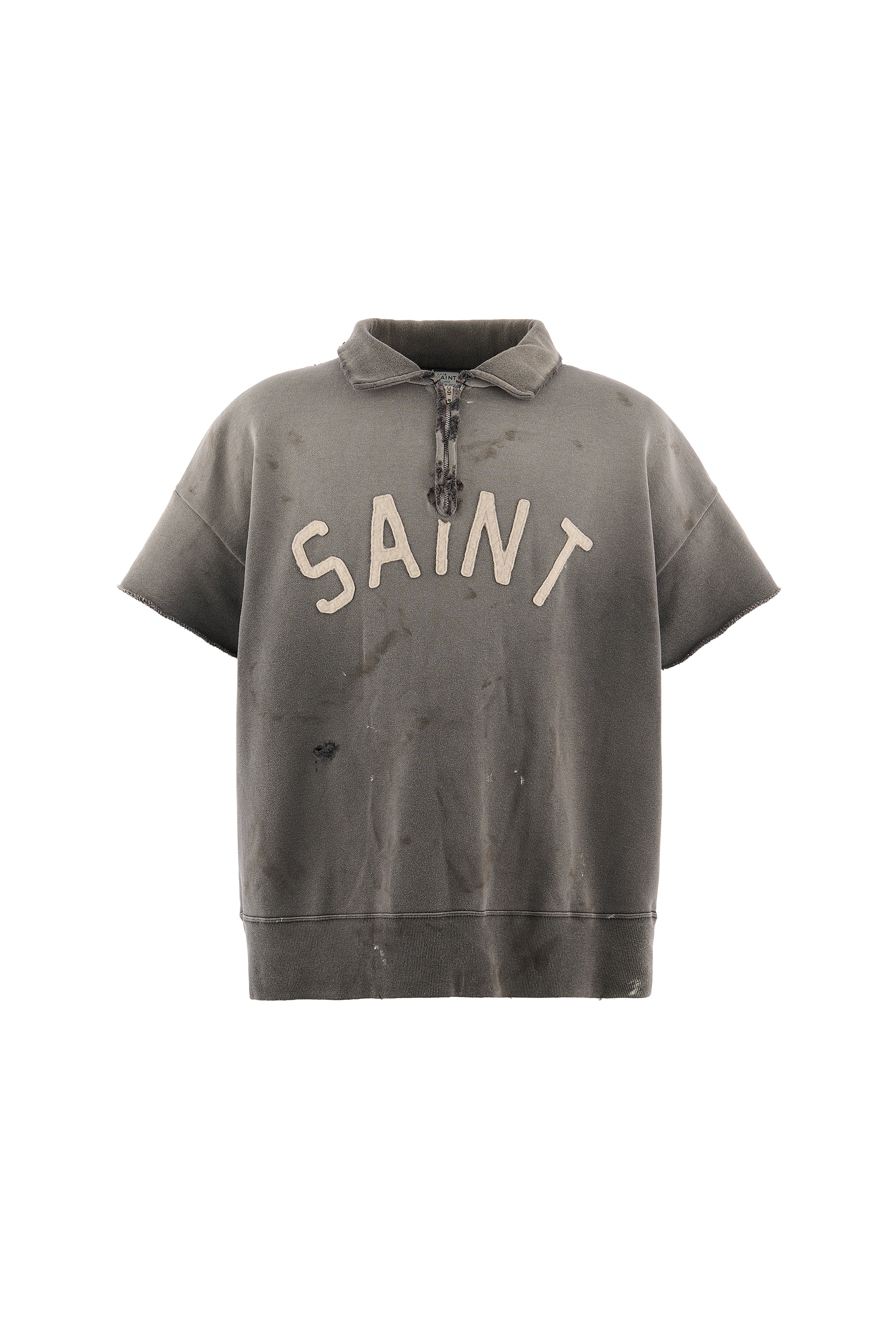 セントマイケル Saint Mxxxxxx (セントマイケル)/SS HALF ZIP SWEAT/SAINT/CHARCOAL