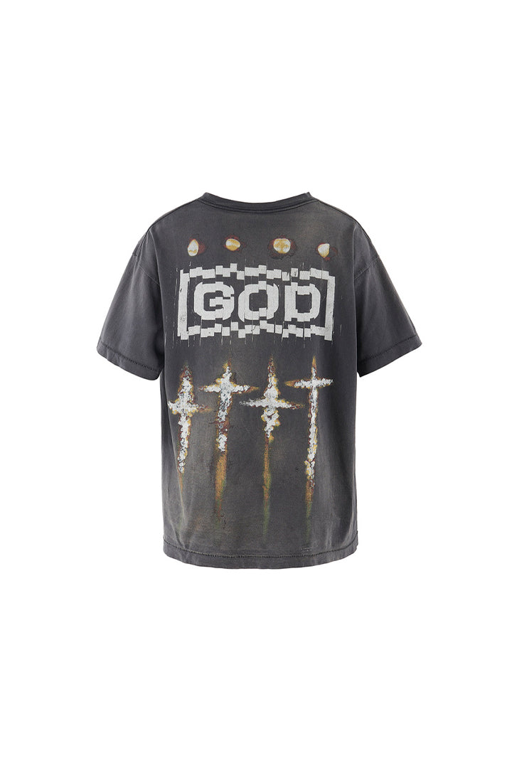 FS_SS T-SHIRT/GOD/BLACK