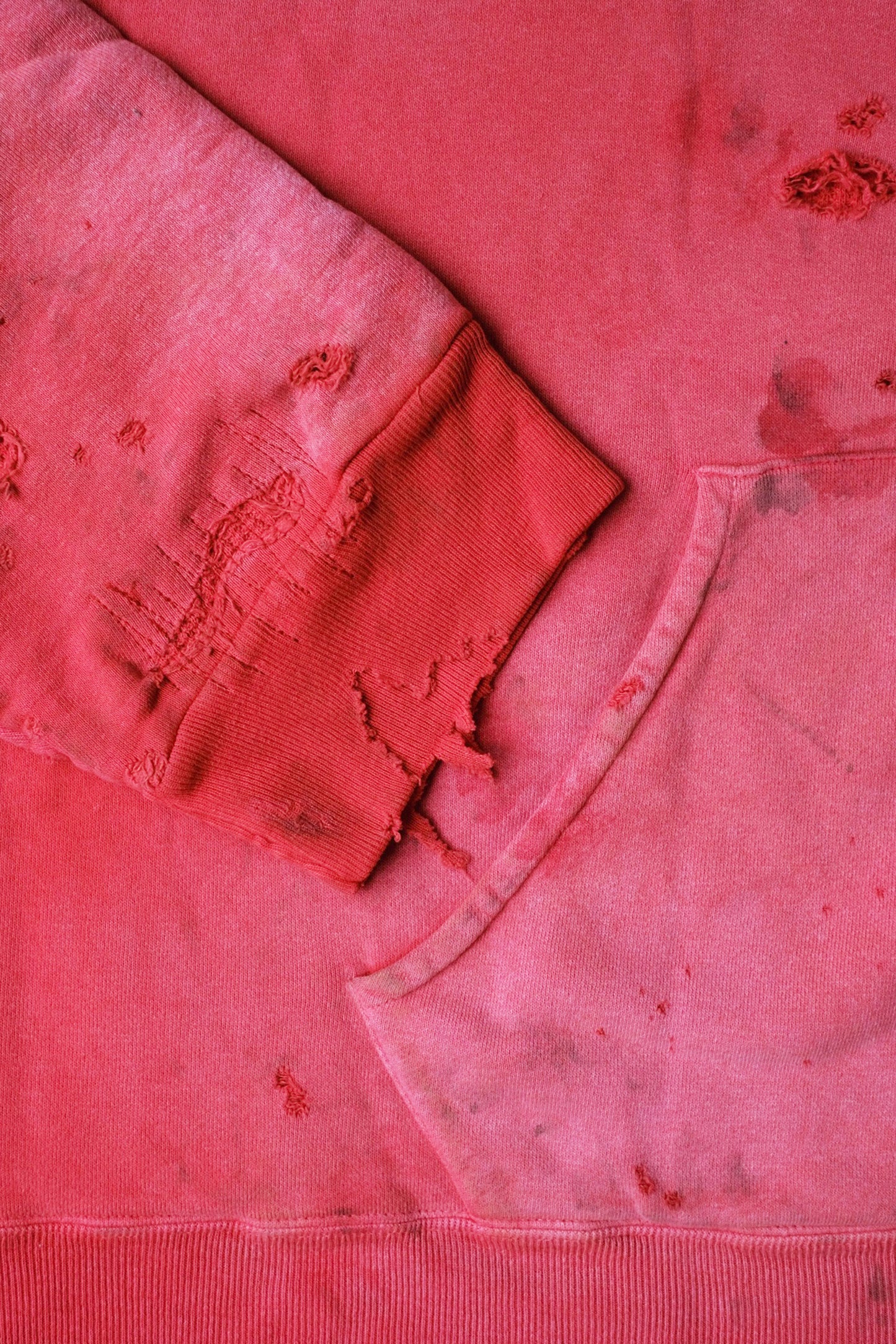 DOUBLE FACE HOODIE/RED