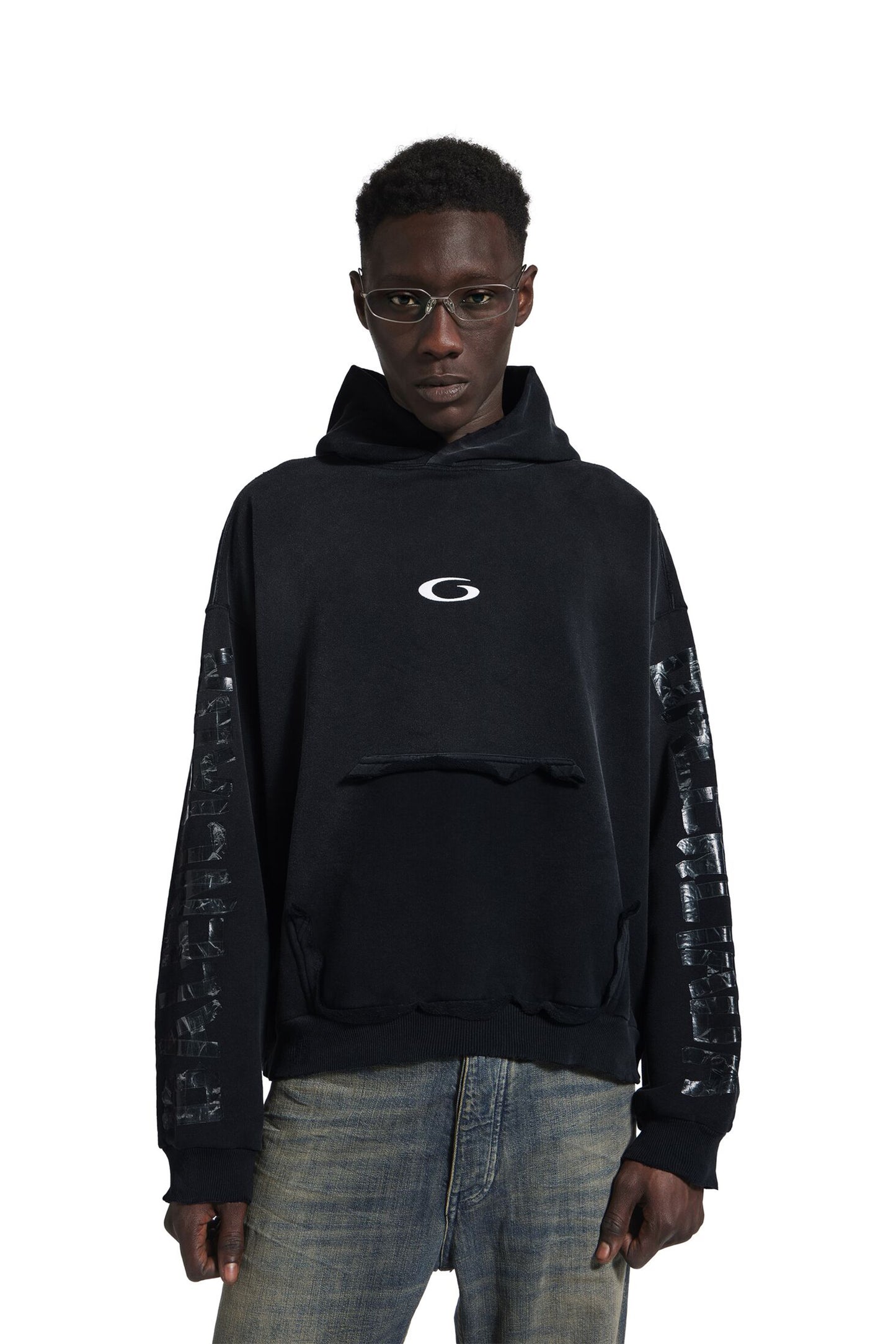 Ripped Pocket Hoodie