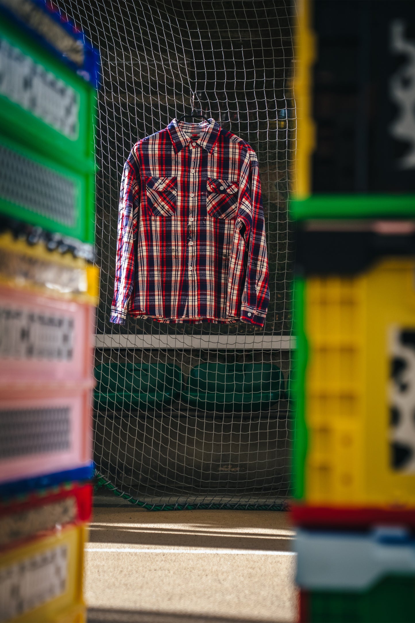 FLANNEL SHIRT/ CHECK/BEIGE