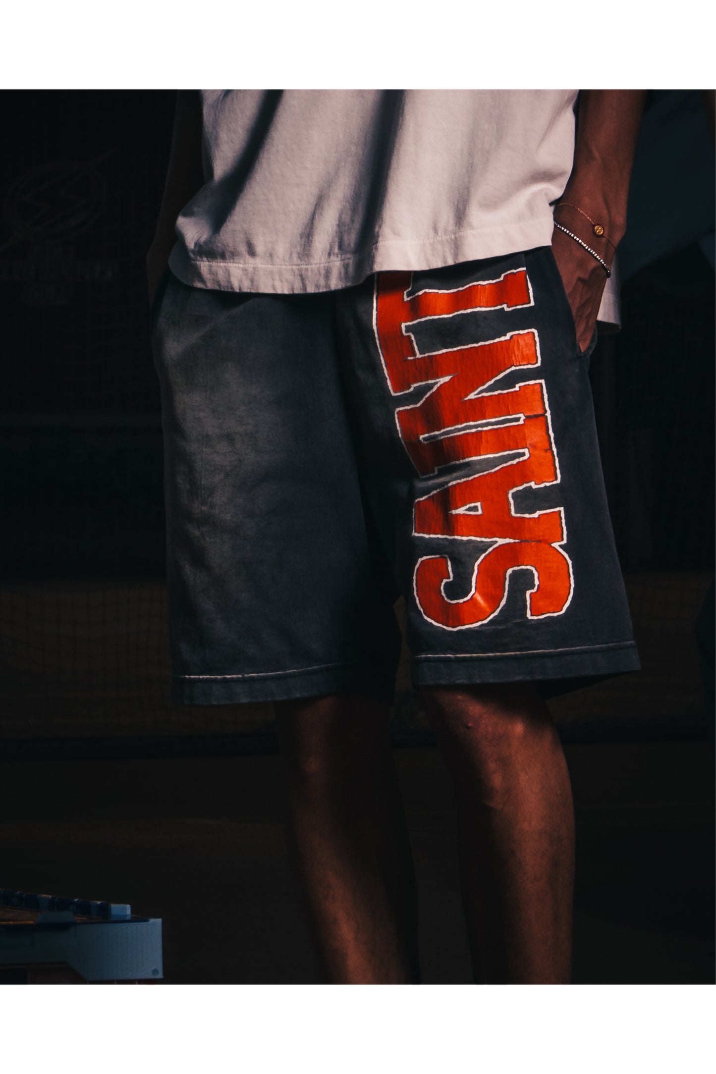 EASY SHORTS/CUT SEW/CHARCOAL