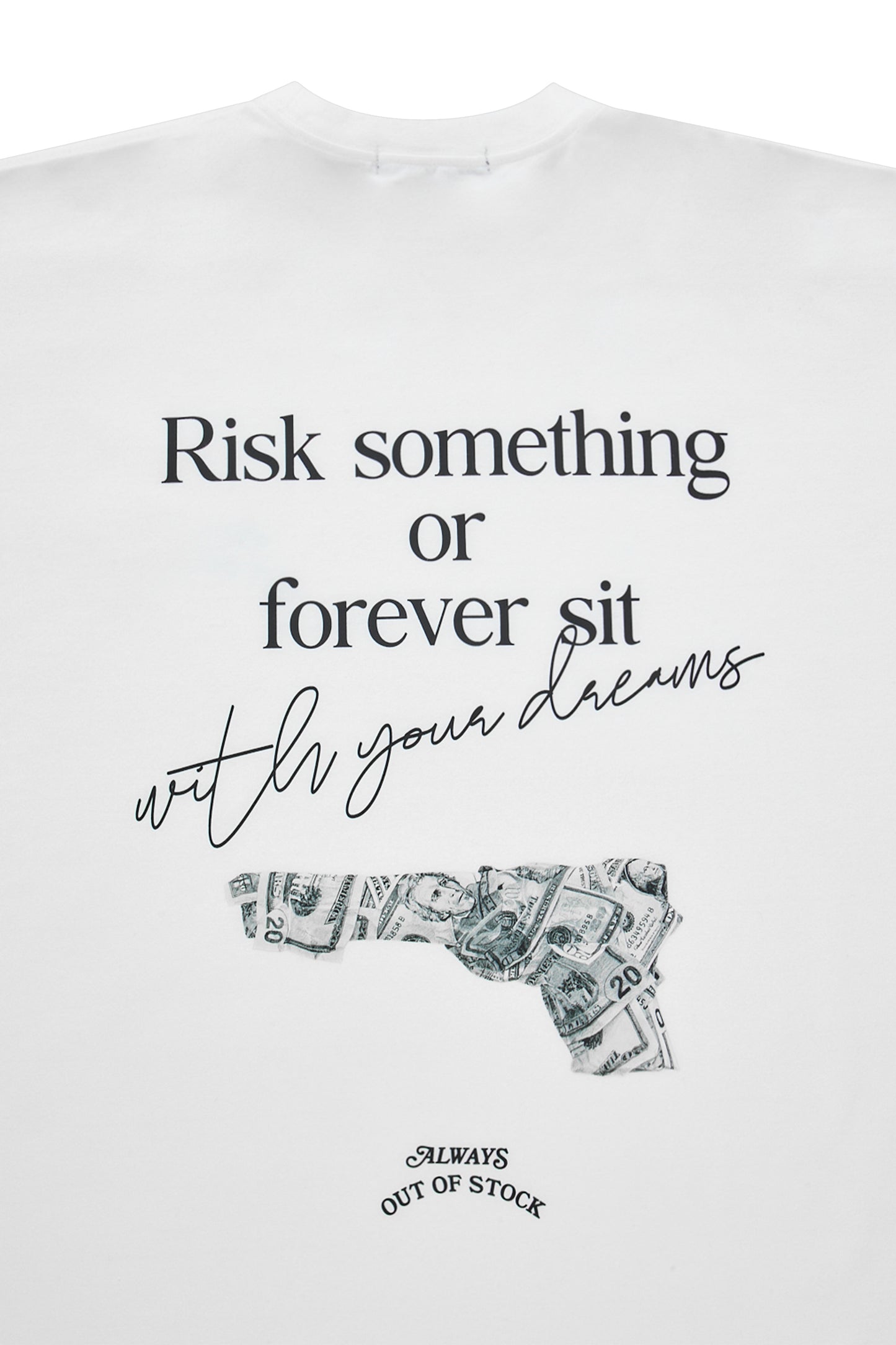 RISK SOMETHING OR FOREVER SITS/S TEE