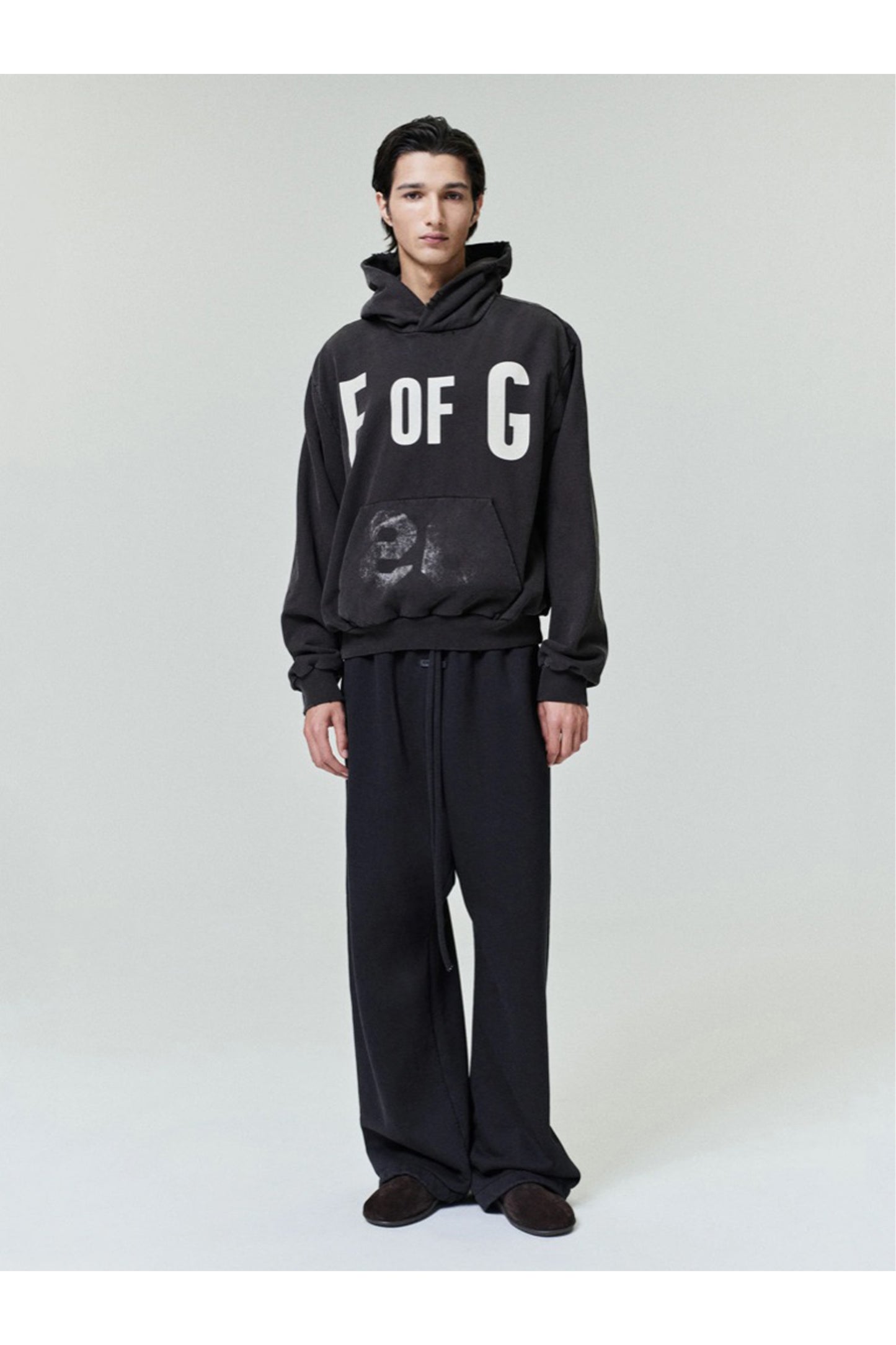 "F OF G" CLASSIC FIT HALF RAGLAN HOODIE W/ POCKET