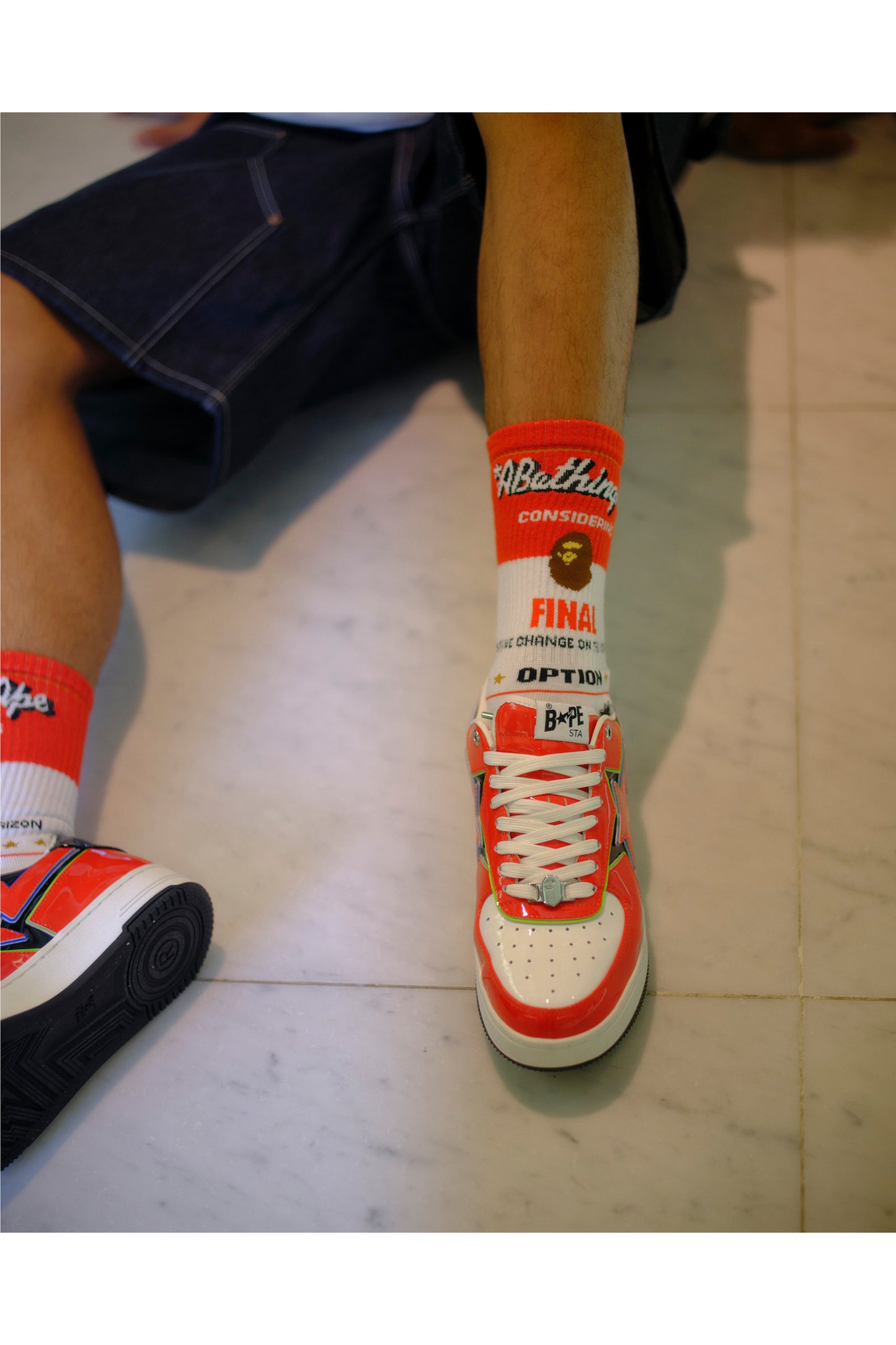 BAPE_SOCKS/FAINAL/WHITE+RED