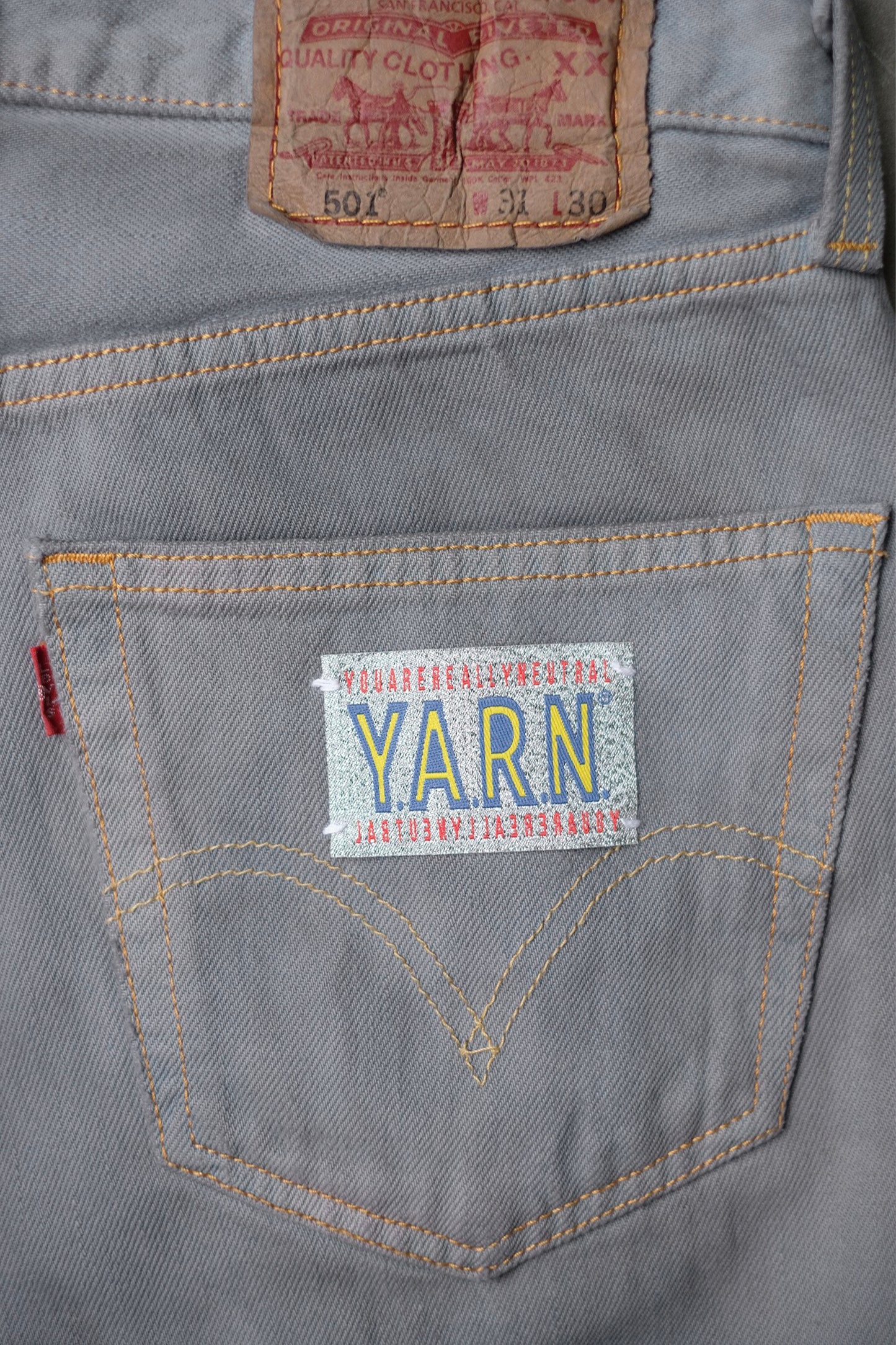 3D cross knit Denim