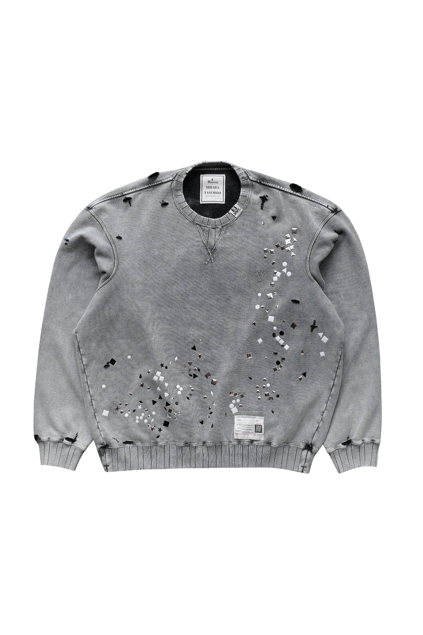 EMBELLISHED BLEACHED PULLOVER