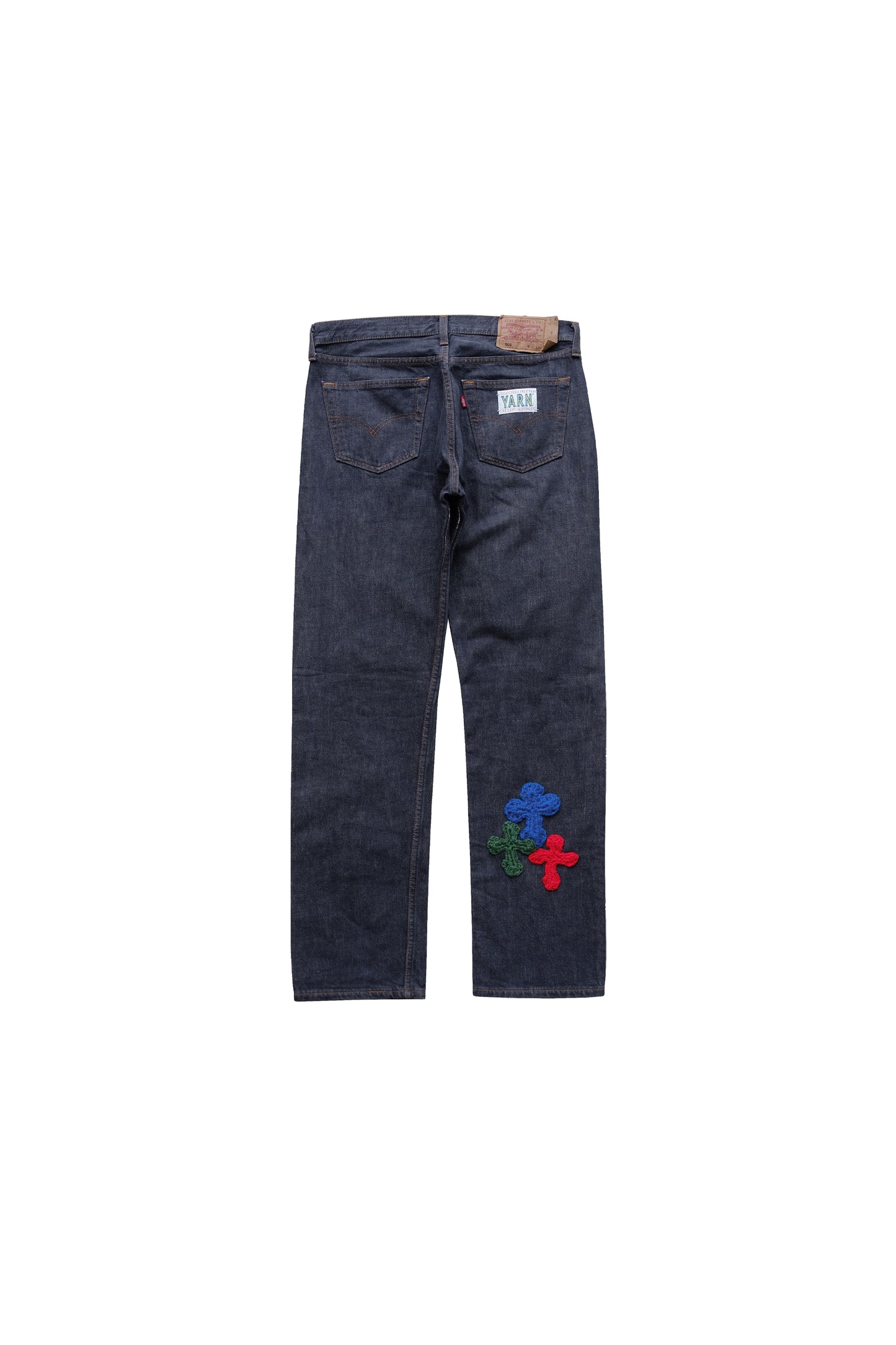 3D cross knit Denim