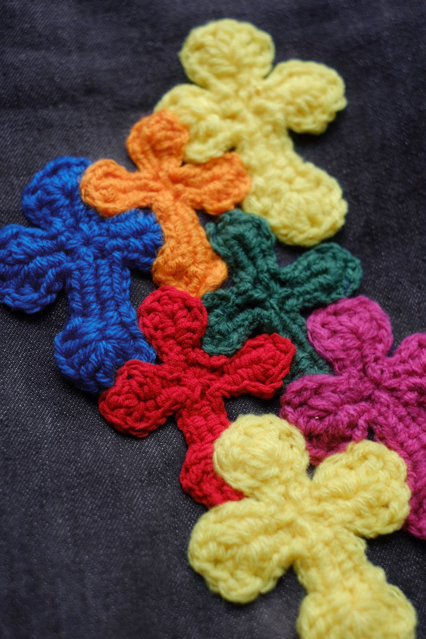 3D cross knit Denim