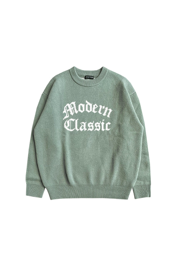 JACQUARD CREW NECK SWEATER