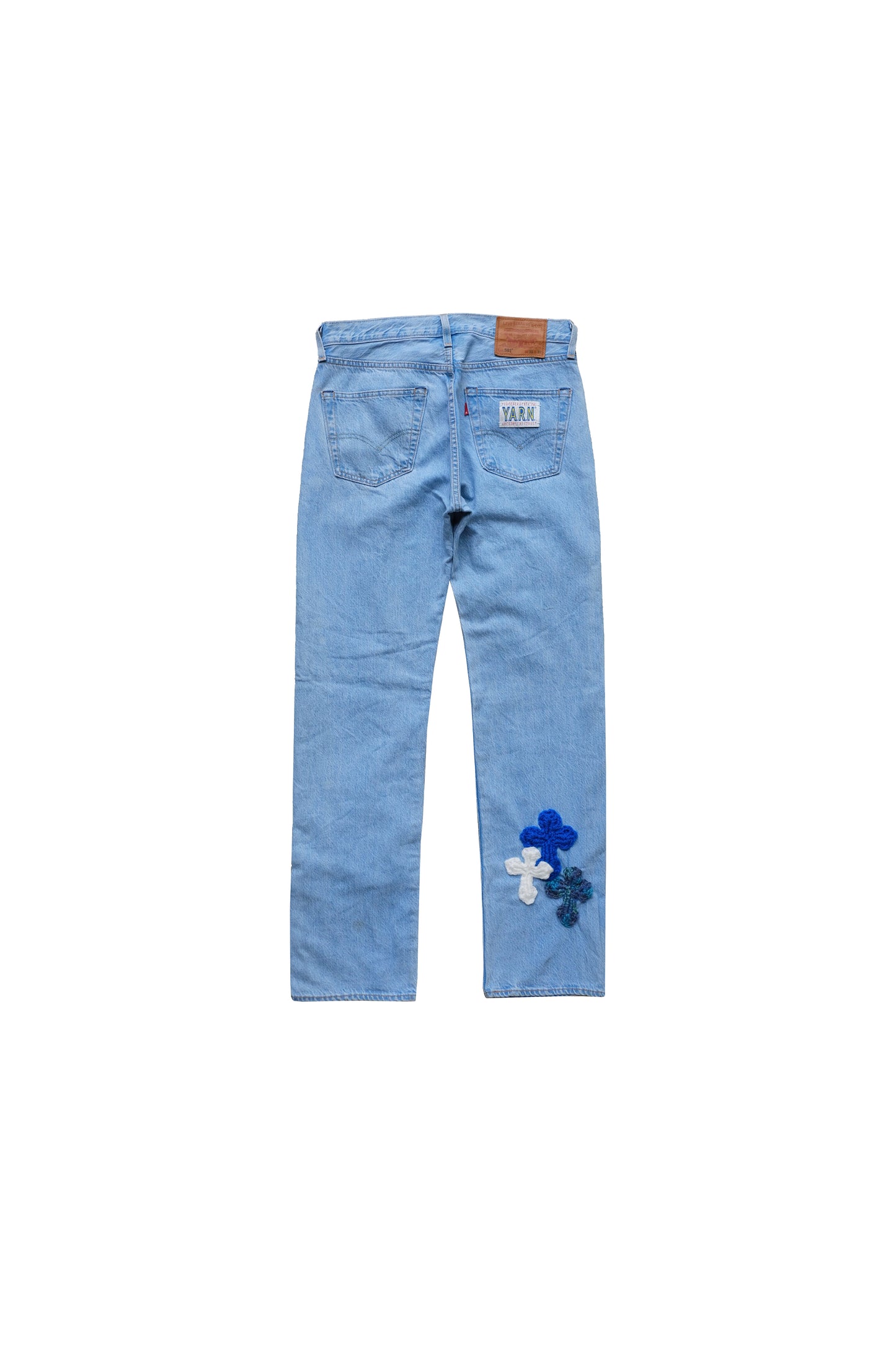3D cross knit Denim