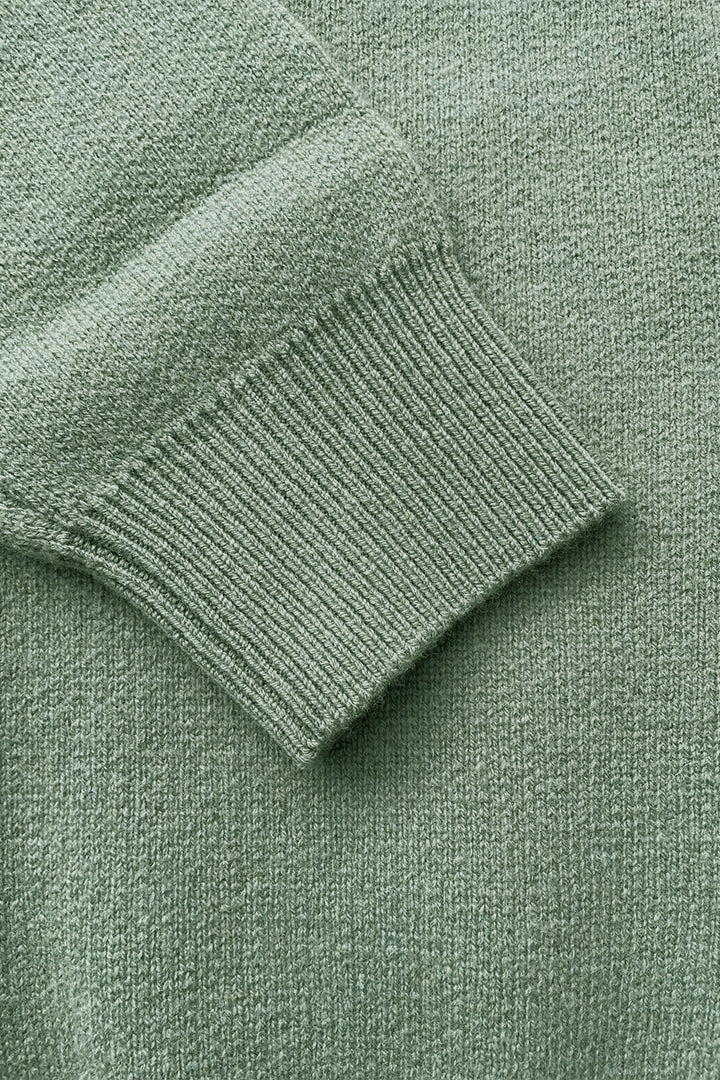JACQUARD CREW NECK SWEATER