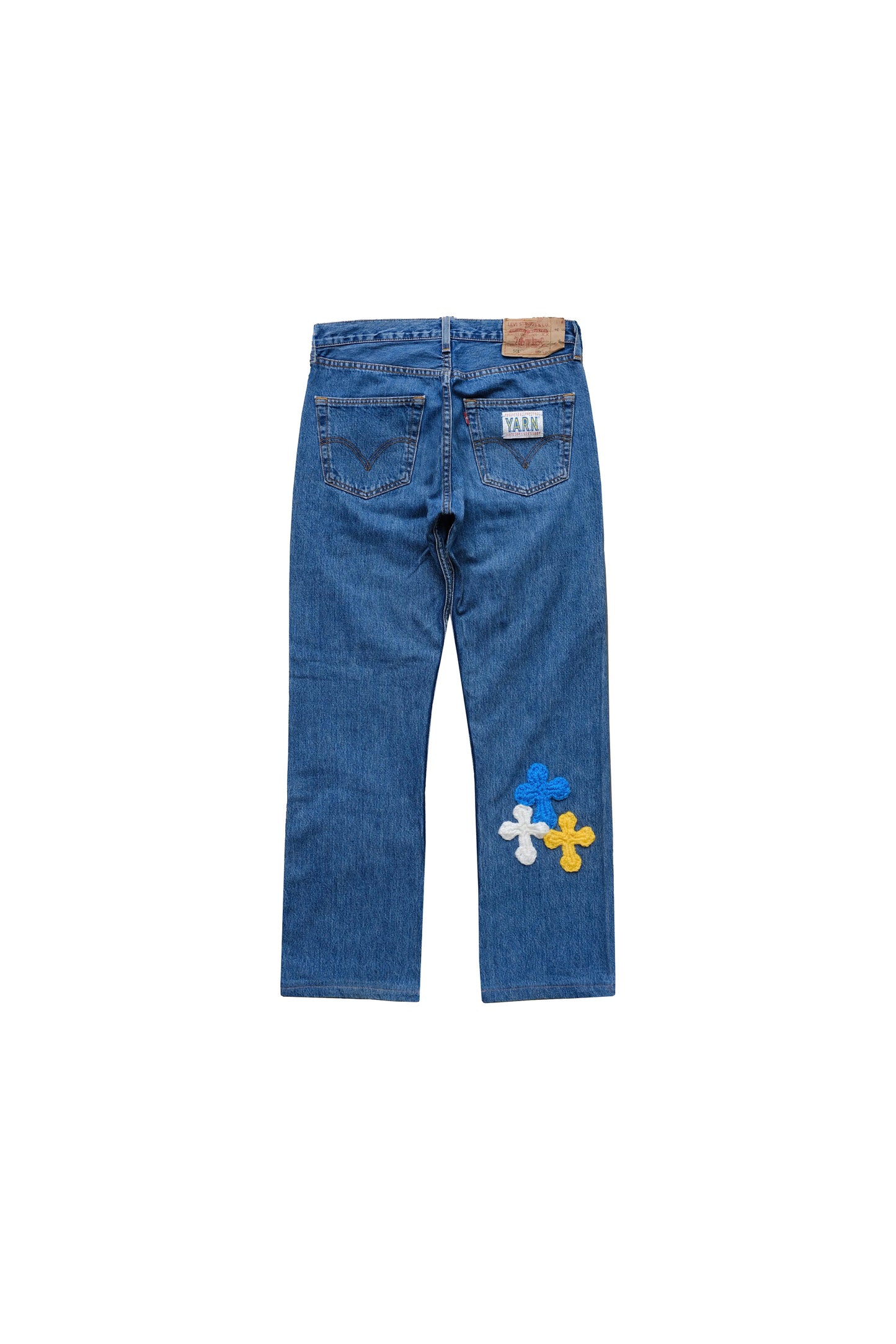 3D cross knit Denim