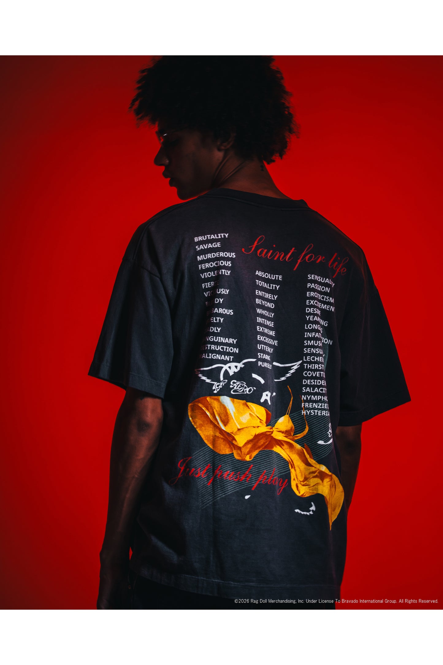 AS_SS T-SHIRT/AEROSMITH/BLACK