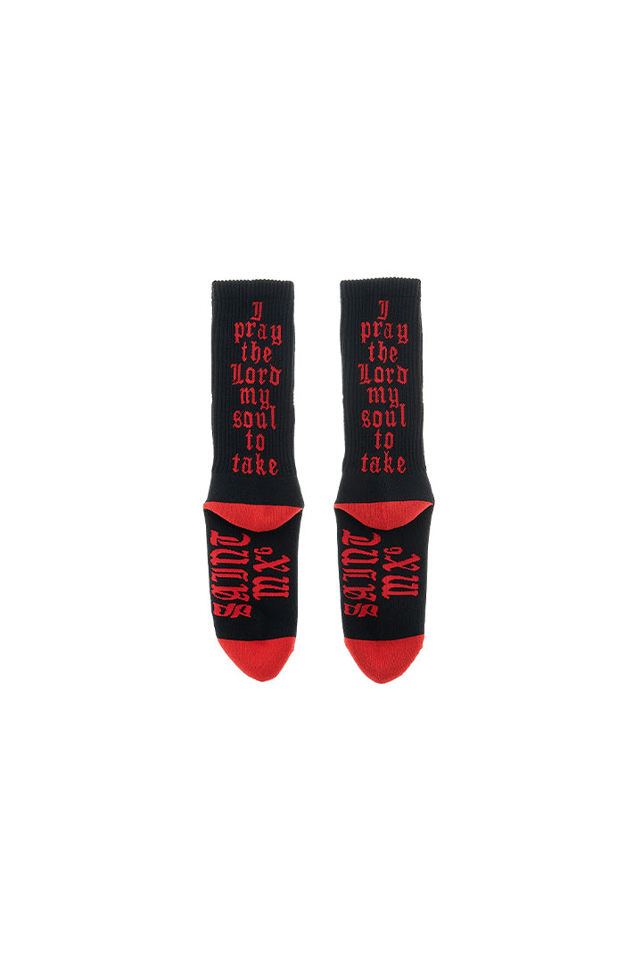 SOCKS/HEART/BLACK