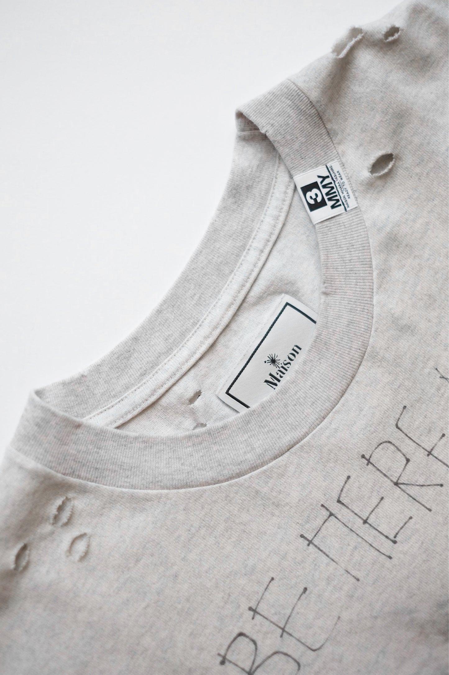 EMBELLISHED DISTRESSED TEE