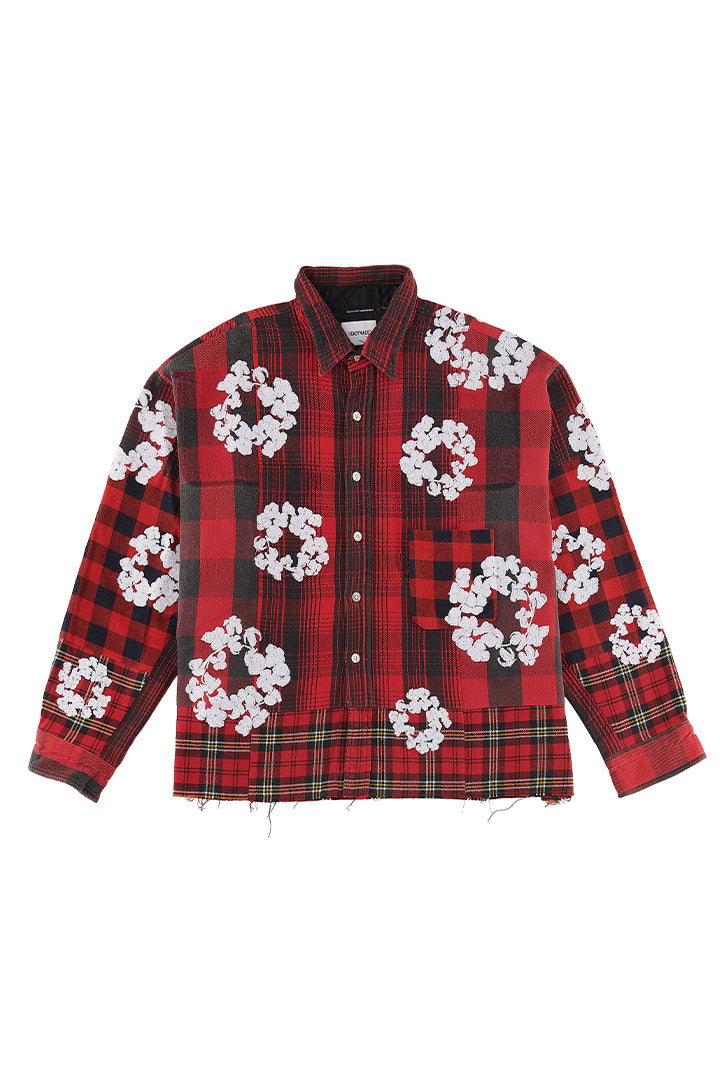 CHECK LS SHIRT/RED
