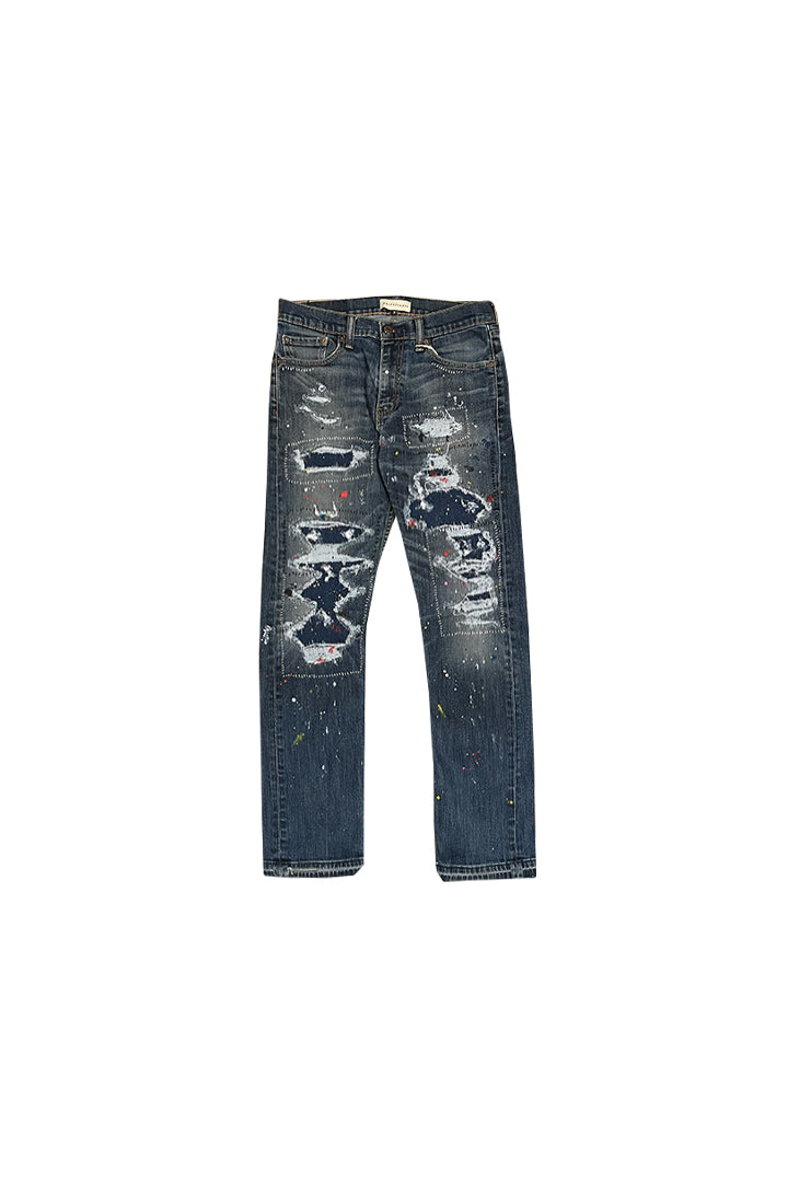 STITCH PAINT DENIM PANTS