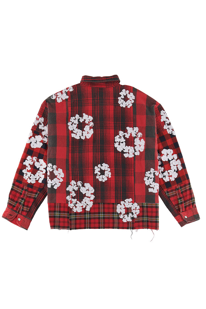 CHECK LS SHIRT/RED