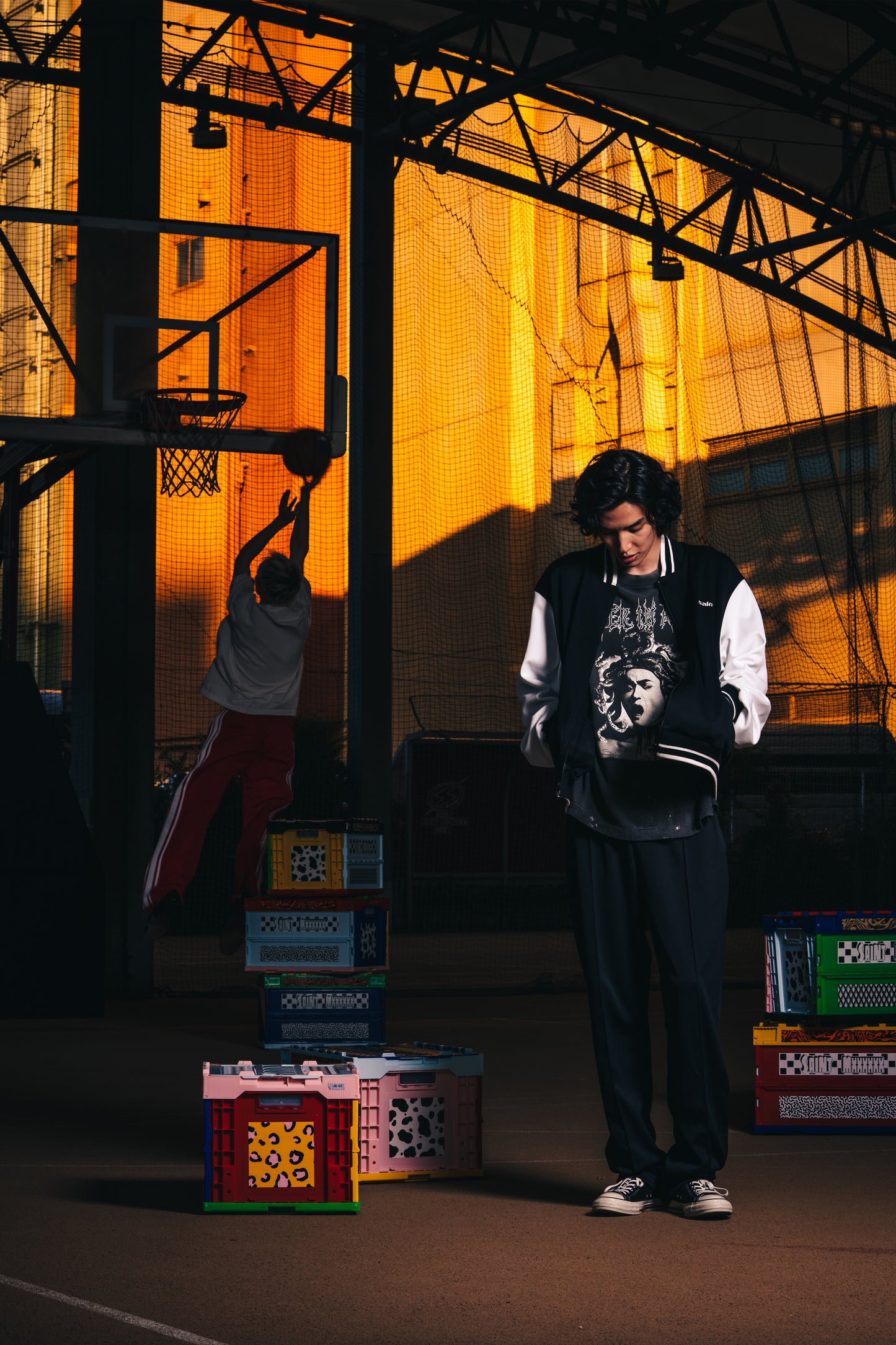 TRACK JACKET/SAINT/BLACK