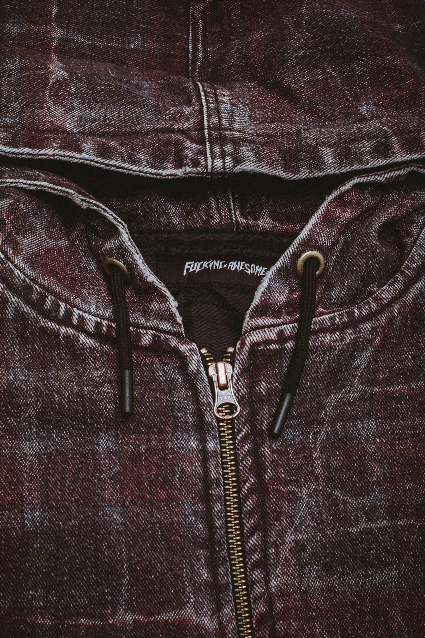 Distressed Plaid KO Work Jacket