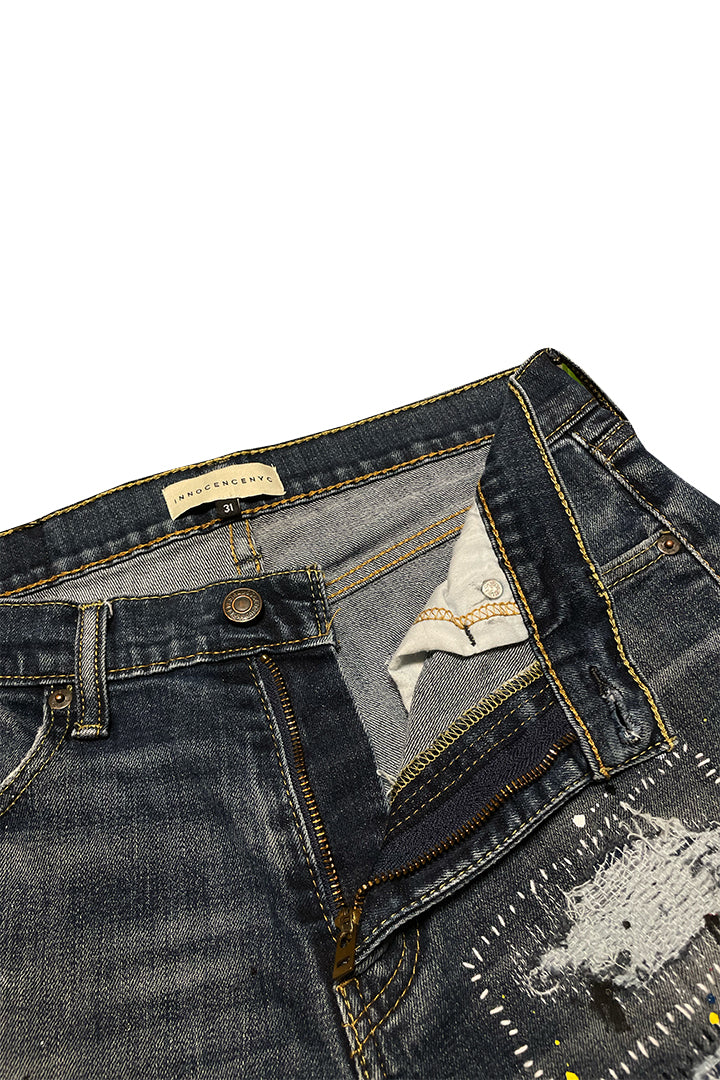 STITCH PAINT DENIM PANTS